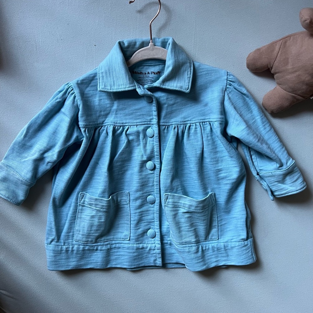 Misha And Puff Light Blue Kids Jean Jacket